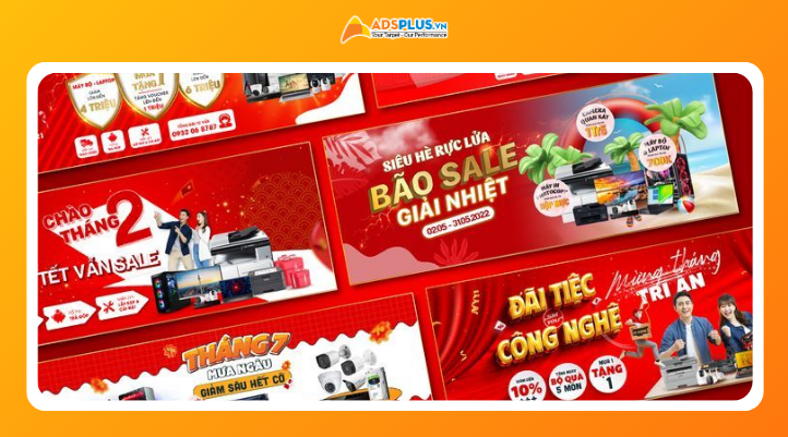 Thông điệp trên banner Tết rõ ràng giúp thu hút người xem và tăng khả năng ghi nhớ thương hiệu