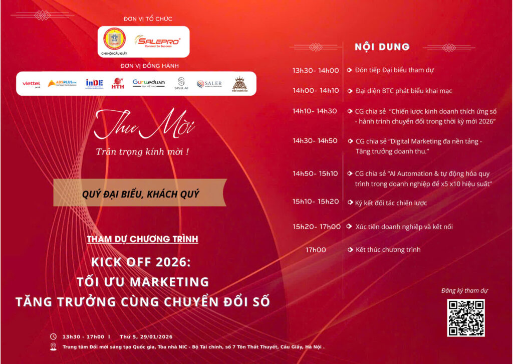 Kick Off 2026 giúp doanh nghiệp cập nhật tư duy và xu hướng tối ưu marketing mới nhất cho năm 2026.