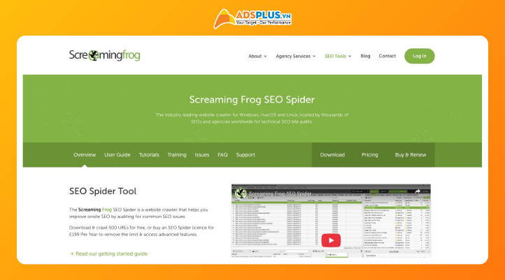 Screaming Frog - phần mềm doanh nghiệp nên thử năm 2026
