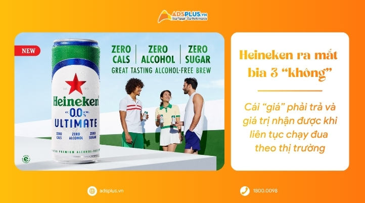 Heineken ra mắt bia 3 không: Được gì, mất gì trong cuộc đua healthy ngành bia