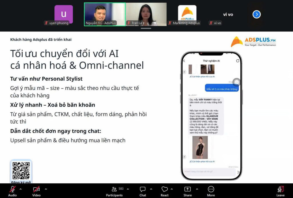 Những điểm nổi bật của Meta Business AI được chia sẻ tại webinar