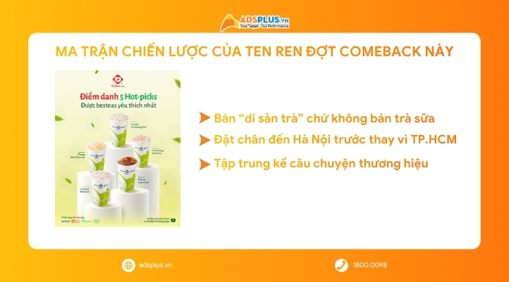 Ten Ren v&agrave; chiến lược comeback sau 7 năm: Chọn b&aacute;n &ldquo;di sản tr&agrave;&rdquo; thay v&igrave; tr&agrave; sữa