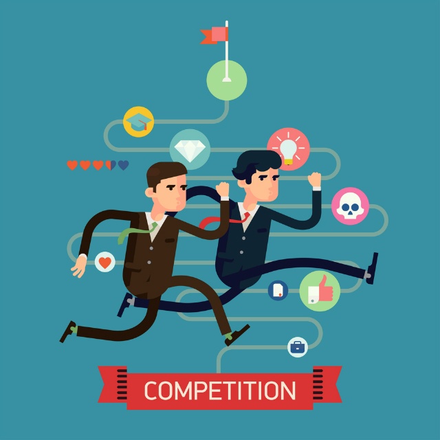 To be in competition with