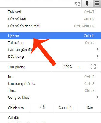 Cách xóa lịch sử google trên chrome, cốc cốc, firefox