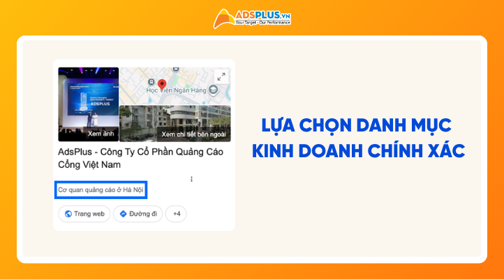 Lựa chọn danh mục kinh doanh chính xác