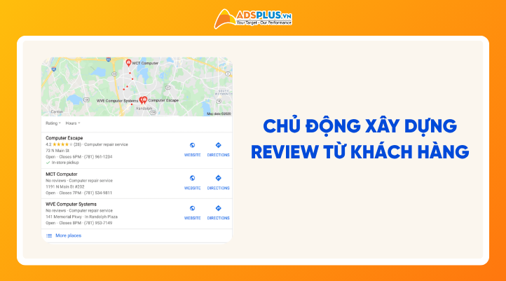 Cách tối ưu google business profile: Chủ động xây dựng đánh giá từ khách hàng